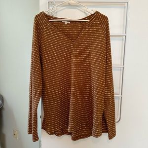 Cognac striped sweater